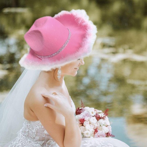 Neuheit cowboyhut frauen pink - neuheit,