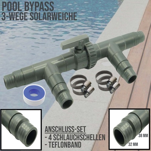 Pool bypass wege solarweiche - bypass, 3-wege