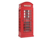 Barschrank Telefonzelle rot