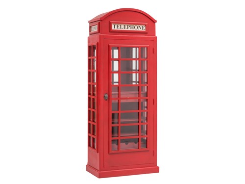 Barschrank telefonzelle rot - telefonzelle,