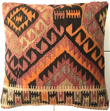 Kelim Kissen Alte Nomaden Vintage Orientalisches Handgewebt Old Pillow Cushion