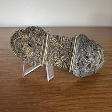 Antike Rokoko Buchschließe Datiert 1798 Schließe Beschlag evtl. Silber? 18.Jhd.