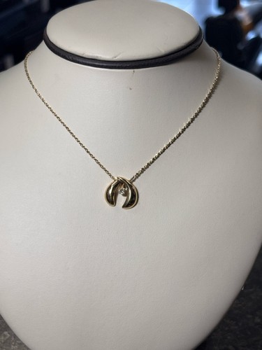 Diamant collier 14k - 0,04,