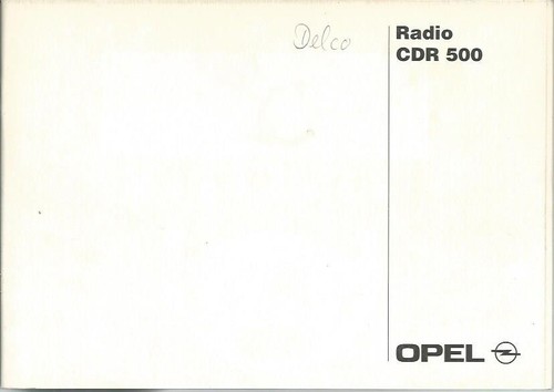 Opel radio cdr 500 - opel,