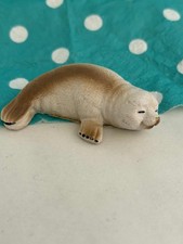 Robbenbaby maritime Deko Figur ca. 5,5x3x2cm beige braun Keramik Seehund Baby