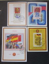 DDR Jahrestag  4 Ausgaben mit Sonderstempel
