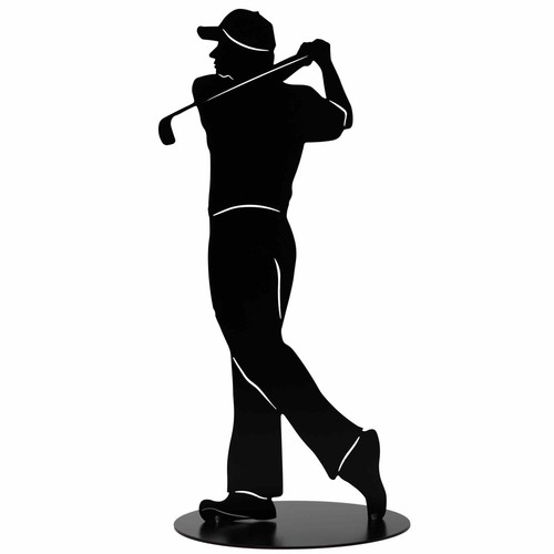 Golfspieler schwarz 40cm - schwarz, 20-40cm