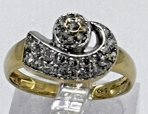 Brillant goldring 14k 585 - goldring, 14k/0,585