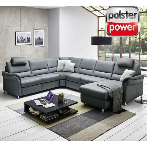 Polsterpower ledersofa grau - polsterpower,