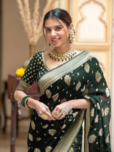 Grün hochzeit saree weich - hochzeit,