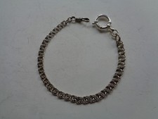 Uhrenkette, Garibaldi Kette, mit Verlauf, aus Silber 835 mit Punzen, ca. 30,0 cm