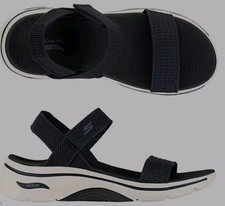 SKECHERS Damen-Sandalette Annie-Go Walk Arch Funktionsstrick Marine 39