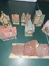 Modellbahn H0 Häuser, Fachwerkhäuser und  1 Bahnhof.