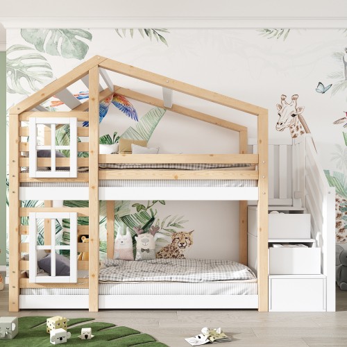 Kinderbett etagenbett weiss - kinderbett,
