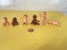 6 alte Schleich Figuren Babys 60 / 70er Jahre Konvolut selten