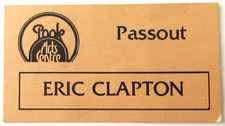Original Eric Clapton Concert Passout Ticket Poole Arts Centre 14 May 1983 Rare