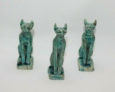 3 SELTENE ANTIKE ÄGYPTISCHE Bastet Katze Bast Statue Stein Ägypten Geschichte