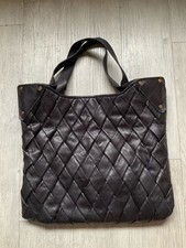 Taschendieb Wien Annagasse 1 Shopper Schwarz Genarbtes Rindsleder Geflochten