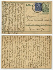 124227 - Ganzsache P 140, ZuF - Postkarte - Stuttgart 20.9.1922 nach Plettenberg