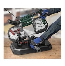 Parkside Metallbandsäge PMB 1100 B2 mit Untergestell Arbeitstisch Bandsäge 1100W