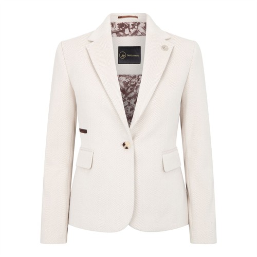 Damen creme taillierte tweed - damen,