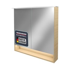 Fackelmann B.STYLE Spiegelschrank 80 cm Badschrank Braun Möbel Made in Germany
