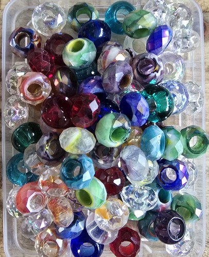 Großlochperlen glas beads - glas,
