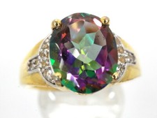 GOLDJUNGE69 * HARRY IVENS EDELSTEIN RING (17) MYSTIC TOPAS&WEIßTOPAS 925er verg