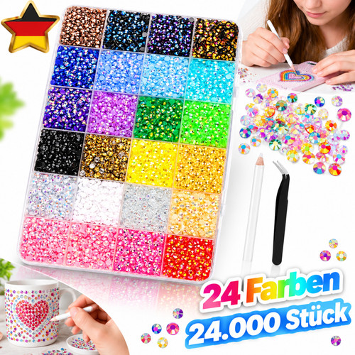 Flache strasssteine set - flache,