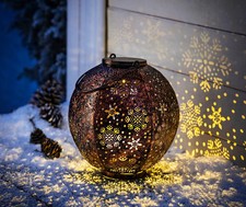 LED-Dekolaterne "Eiskristall" Advent Deko Weihnachten Weihnachtsdeko Dekoration