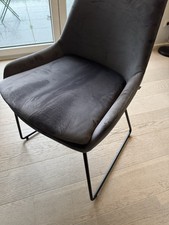 2x Markenstühle MINOU (Jotex Sweden) Samt Grau