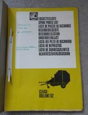 Claas Rundballenpresse Rollant 62 Ersatzteilliste