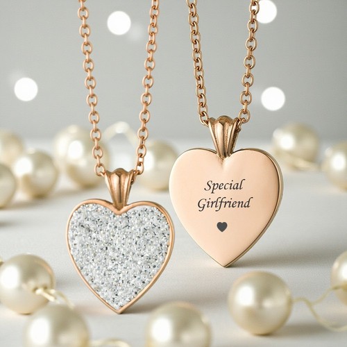 Rosegold halskette mit - halskette,