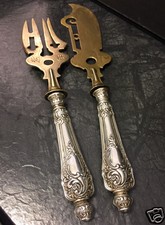 Antikes Vorlegebesteck 1898 Fisch Fischbesteck 800er Silber Fischvorlegebesteck