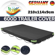 Anhänger Flachplane Abdeckplane 210x114cm für Stema PKW Hängerabdeckung mit Seil