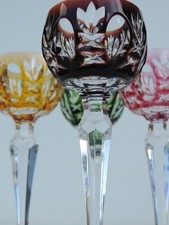 4  VINTAGE PEILL RÖMER LIKÖRGLAS LIKÖRGLÄSER BLEIKRISTALL ÜBERFANG