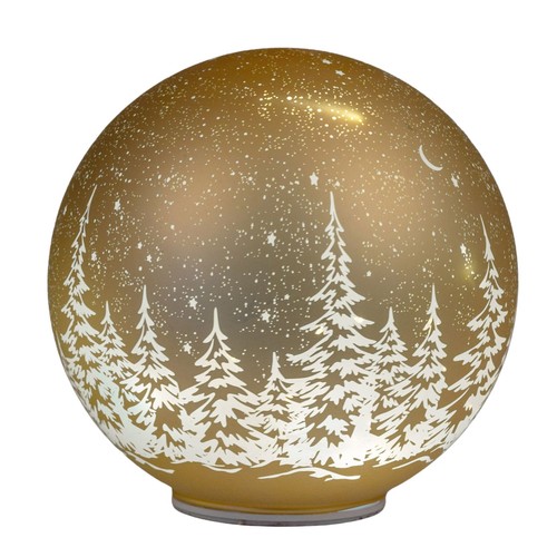 Led kugel winterwald - winterwald, drehend