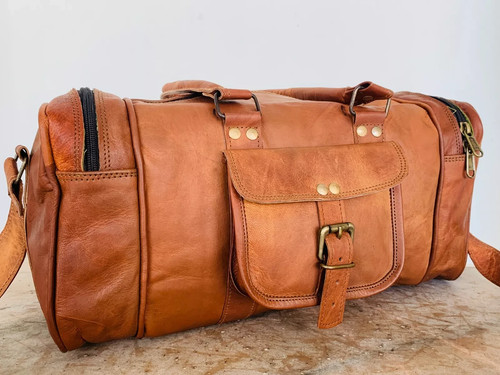 Leder reisetasche seesack - leder,