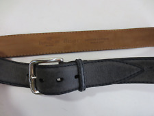 SOLID BRASS Schließe FAUSTO COLATO Gürtel 95-105 Echtleder dunkelgrau /33