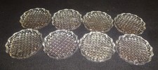 8x Untersetzer aus Kristallglas GUTER ZUSTAND