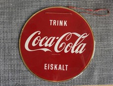 Original Coca-Cola Glasschild „Trink Coca-Cola Eiskalt“