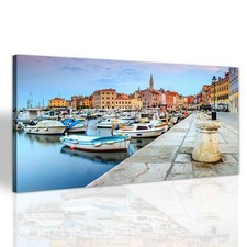 Altstadt in der kroatischen Landschaft Leinwand Wandbilder XXL Canvas 140x70