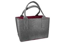 Gilde Filztasche Filz Tasche Colorful Shopper grau bordeaux 30x22x22