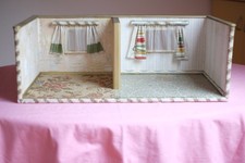 Alte Puppenstube  Vintage Retro Eigenbau schönes Display