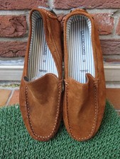 Claudio Conti Mocassins Herren Größe 43 Wildleder cognac