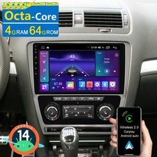 10" 4+64GB Carplay AutoRadio Android 14 GPS Navi Für Skoda Octavia 2 II 2004-13