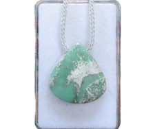 Variscit Cabochon Anhänger quer gebohrt Nr. 4908