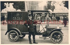 H377 Foto-Karte LKW Werbung Cacao Moser-Roth Stuttgart Vorkrieg STORCK Schoko