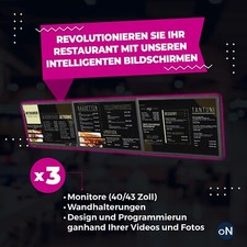 3X DIGITALES MENÜBOARD FÜR