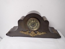 Seltene antike Tischuhr aus Bronzeblech schön verziert um 1900 - 1920